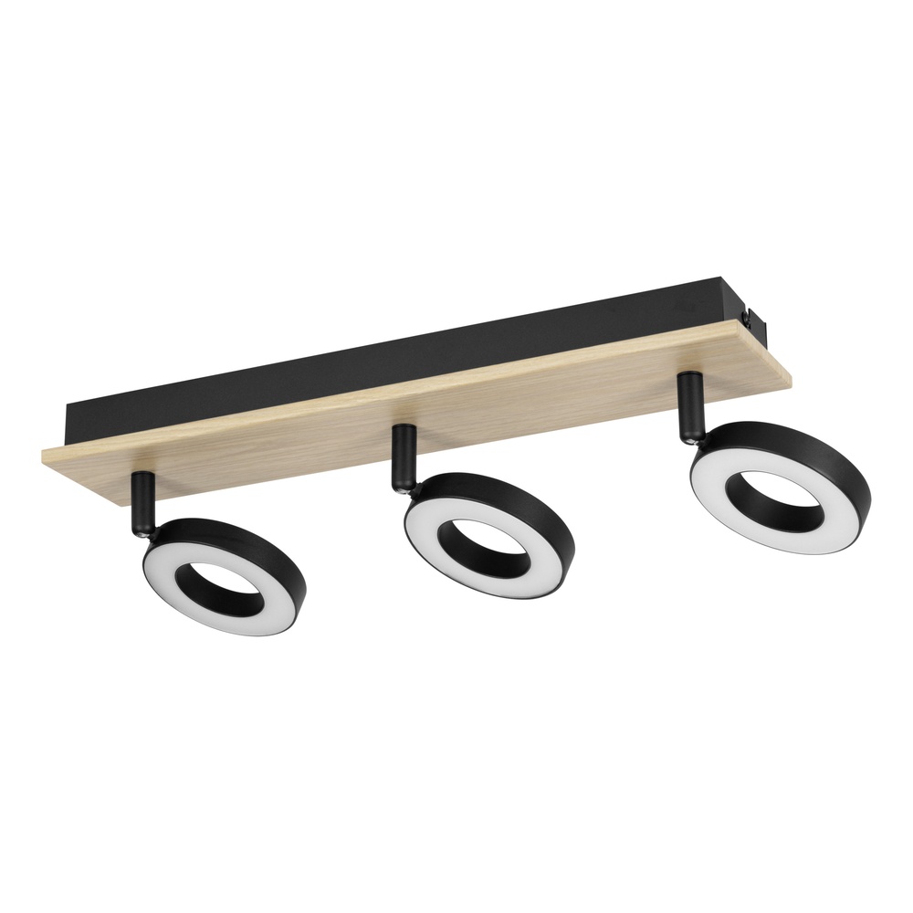 Eglo Led plafondlampRielves 3-lichts met hout - 901204